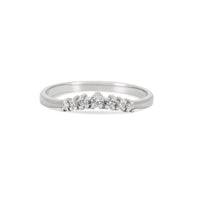 Thumbnail of Front view of the Crown of Faith Diamond Ring in 14k white gold, featuring a solitaire diamond on a polished band.